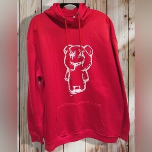 Red Graphic Hoodie for Men
